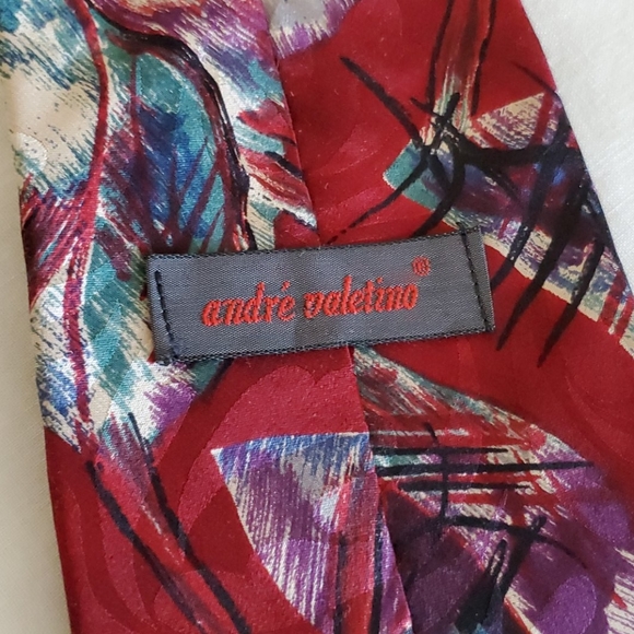 Andre Veletino silk abstract tie - Picture 2 of 2
